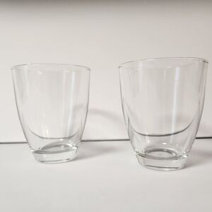 Set of 2 Clear Glass Votives